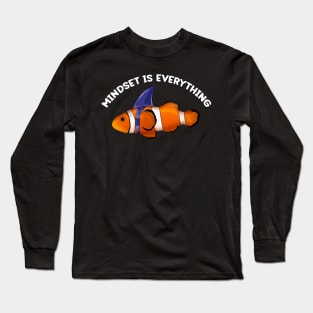 Mindset Motivational quote Cute Goldfish Long Sleeve T-Shirt